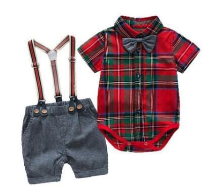 Conjunto Infantil Masculino Natalino Gravatinha 0 Loja Click Certo Conjunto 3-6 Meses 