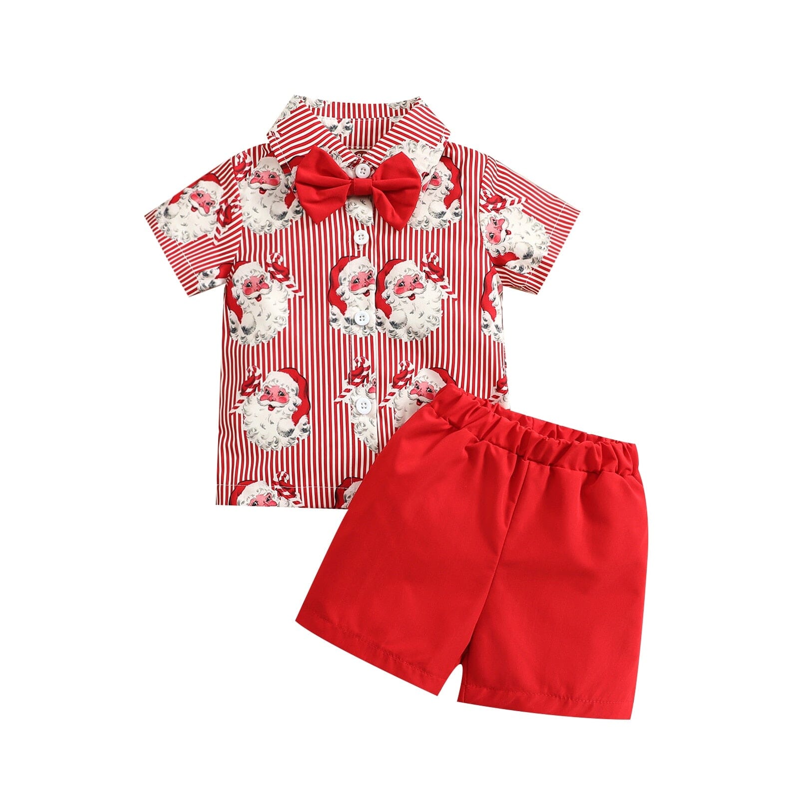 Conjunto Infantil Masculino Natalino Gravatinha Loja Click Certo Vermelho 1-2 Anos 