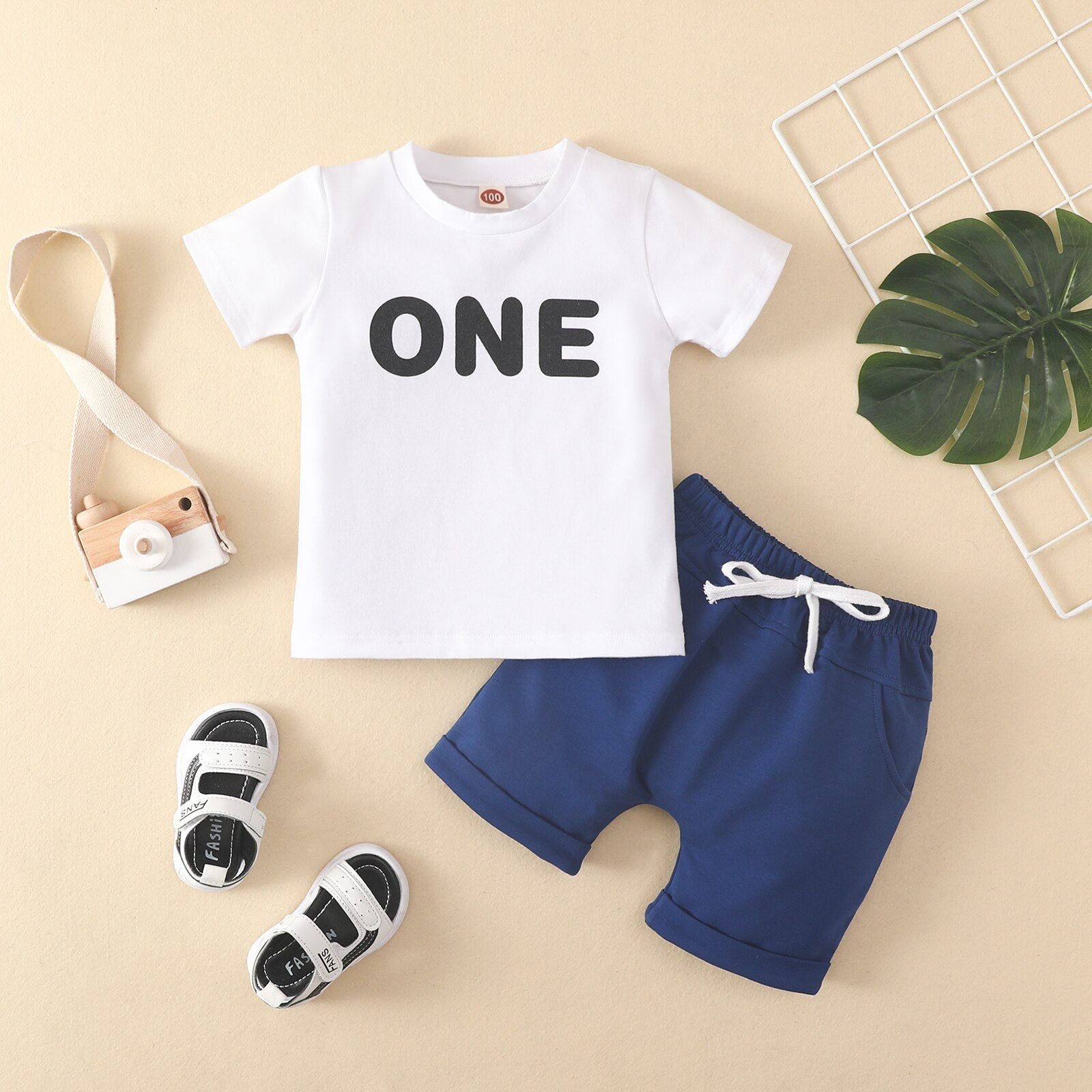 Conjunto Infantil Masculino One conjunto Loja Click Certo Azul 6-12 meses 