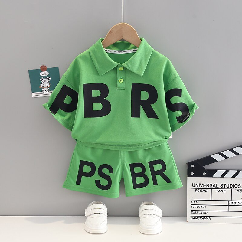 Conjunto Infantil Masculino Polo conjunto Loja Click Certo Verde 6-9 meses 