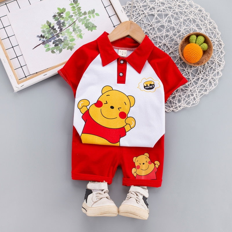 Conjunto Infantil Masculino Poo Loja Click Certo Vermelho 6-12 Meses 