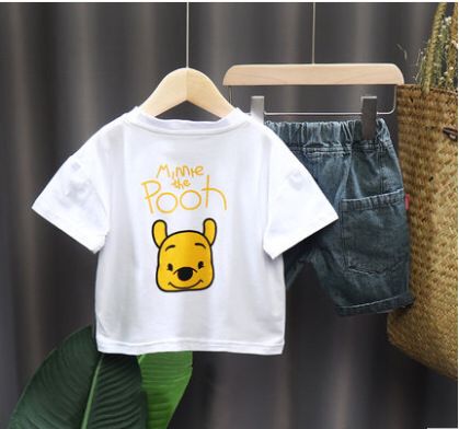 Conjunto Infantil Masculino Pooh conjunto Loja Click Certo Branco 6-9 meses 