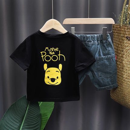 Conjunto Infantil Masculino Pooh conjunto Loja Click Certo Preto 6-9 meses 