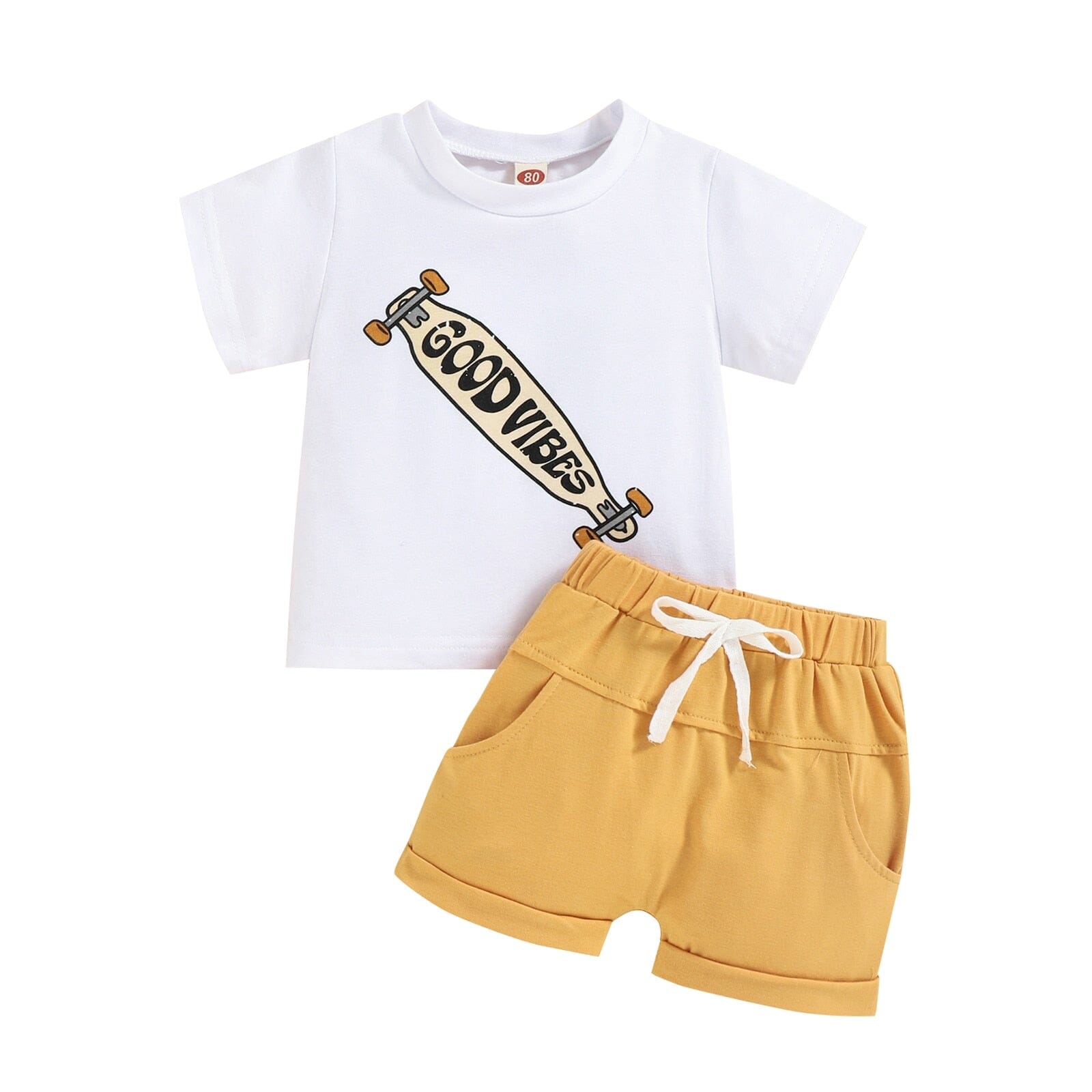 Conjunto Infantil Masculino Skatista Loja Click Certo Good Vibes 2-3 Anos 