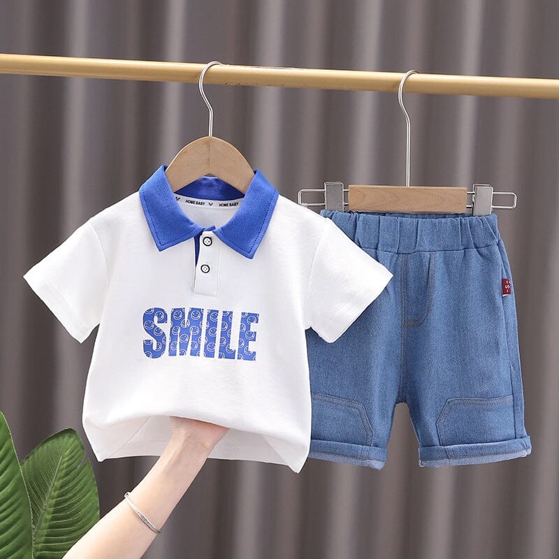 Conjunto Infantil Masculino Smile Golinha Loja Click Certo Branco 9-12 Meses 