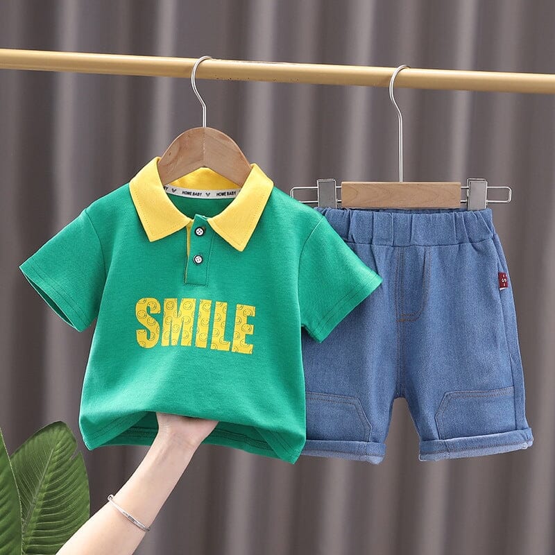 Conjunto Infantil Masculino Smile Golinha Loja Click Certo Verde 9-12 Meses 