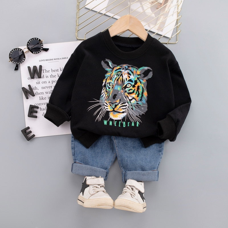 Conjunto Infantil Masculino Tigre conjunto Loja Click Certo Preto 2-3 Anos 