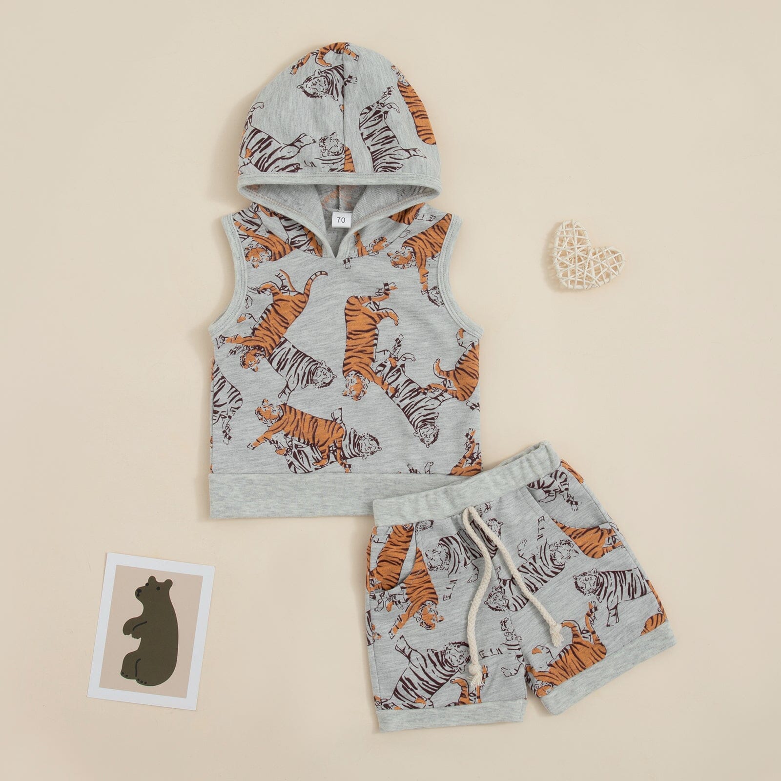 Conjunto Infantil Masculino Tigre Loja Click Certo 0-3 Meses 