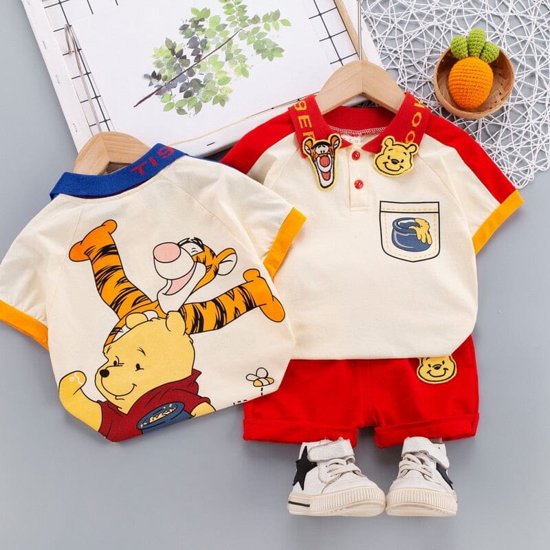 Conjunto Infantil Masculino Ursinho Pooh e Tigrão Loja Click Certo 