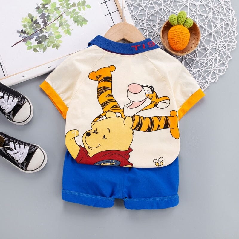 Conjunto Infantil Masculino Ursinho Pooh e Tigrão Loja Click Certo 