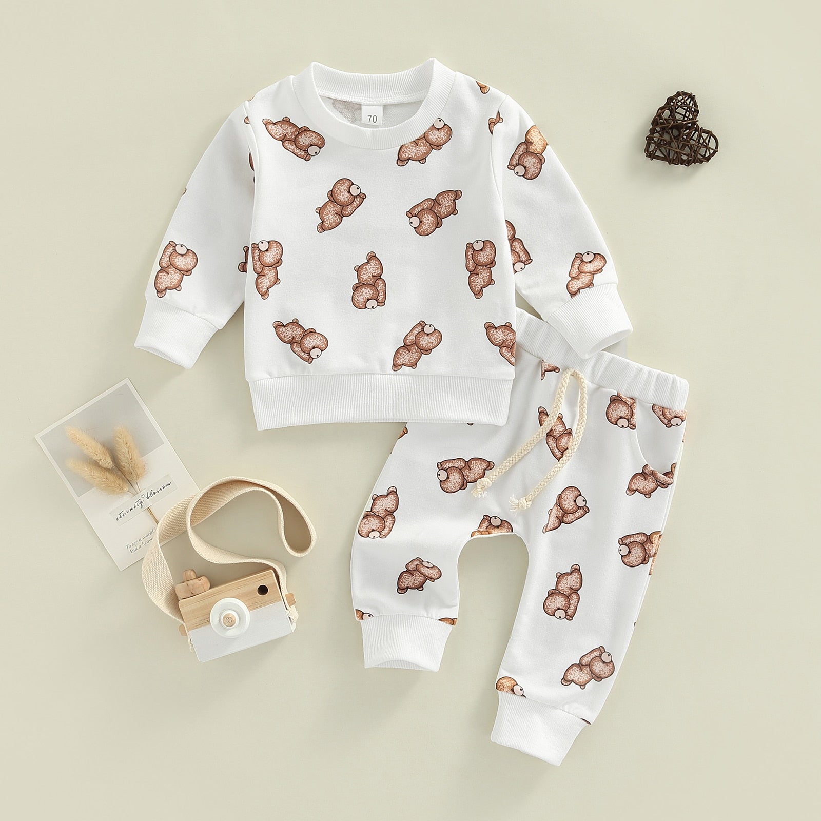 Conjunto Infantil Masculino Urso Dorminhoco conjunto Loja Click Certo 0-3 meses 