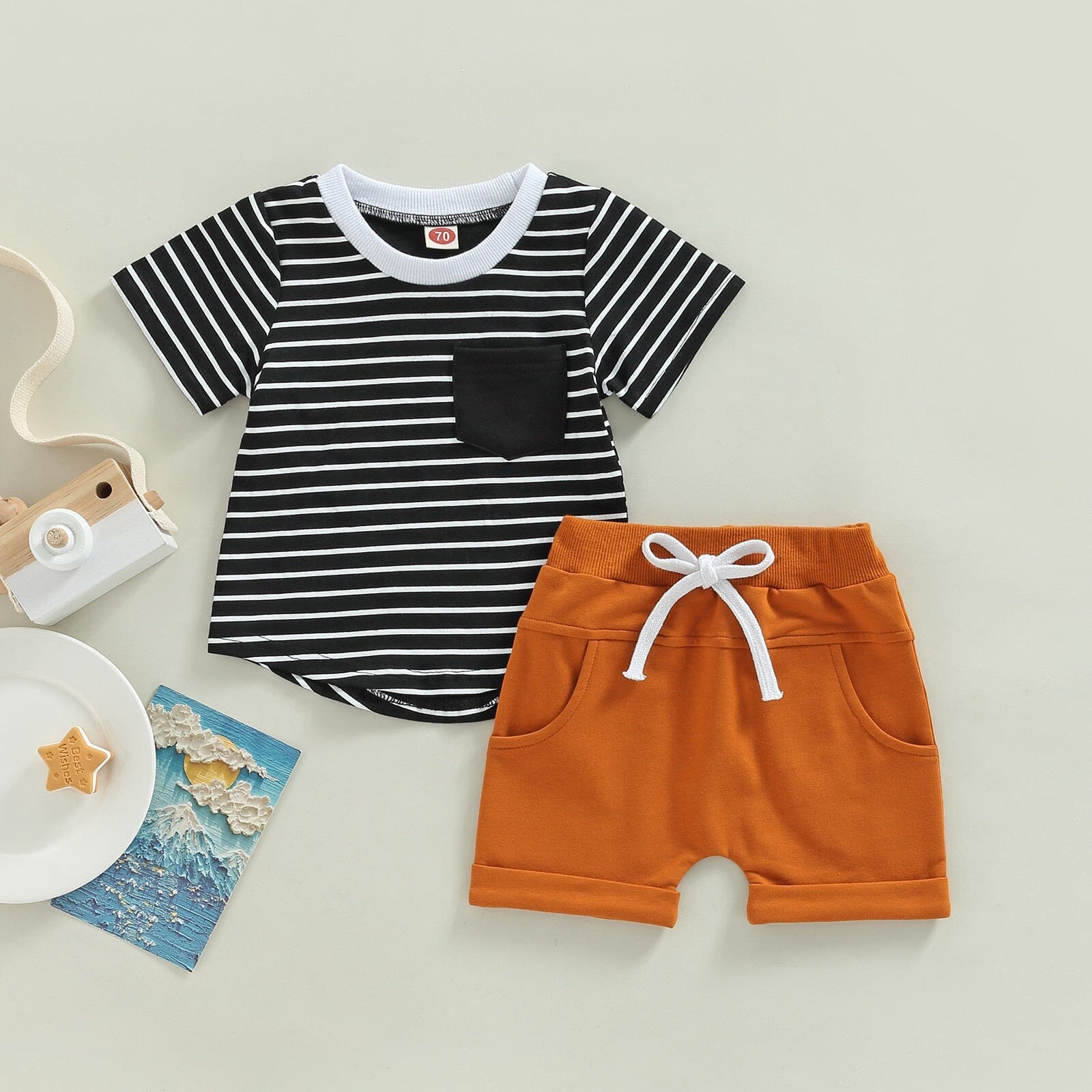 Conjunto Infantil Masculino Verão Listras Loja Click Certo 