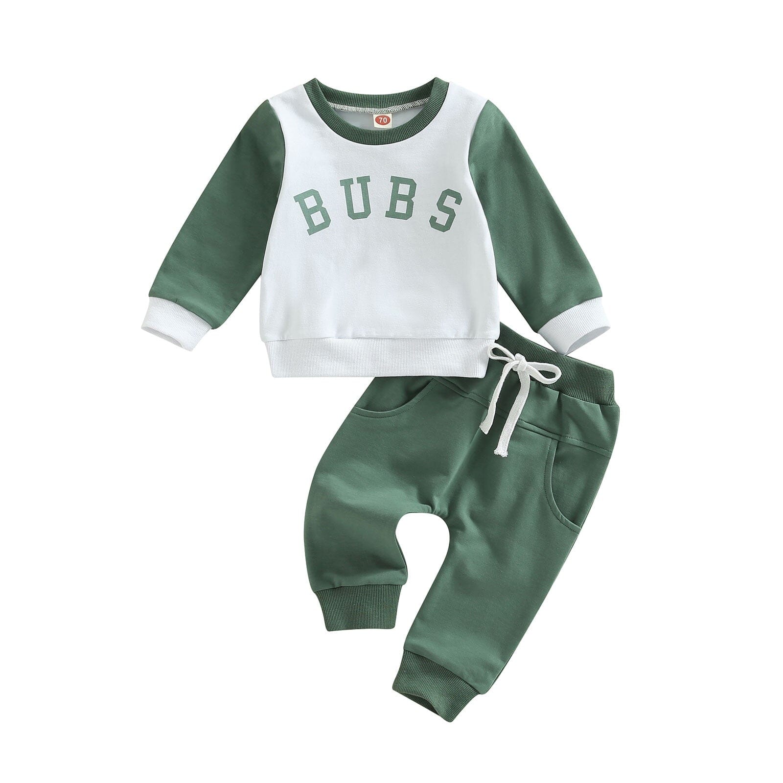 Conjunto Infantil Masculino Verde e Bege Loja Click Certo Bubs 2-3 Anos 