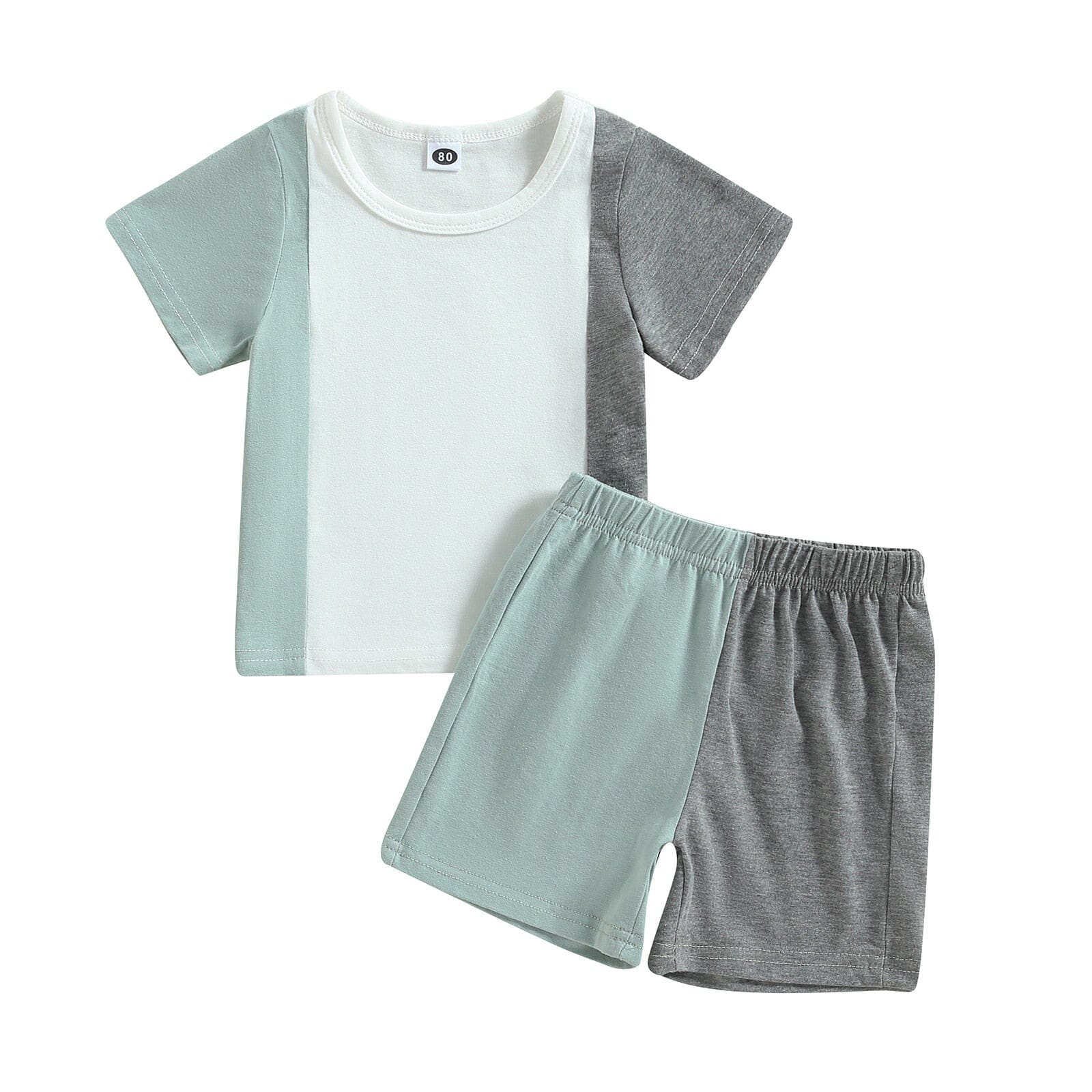 Conjunto Infantil Masculino Verde e Cinza Loja Click Certo 2-3 Anos 