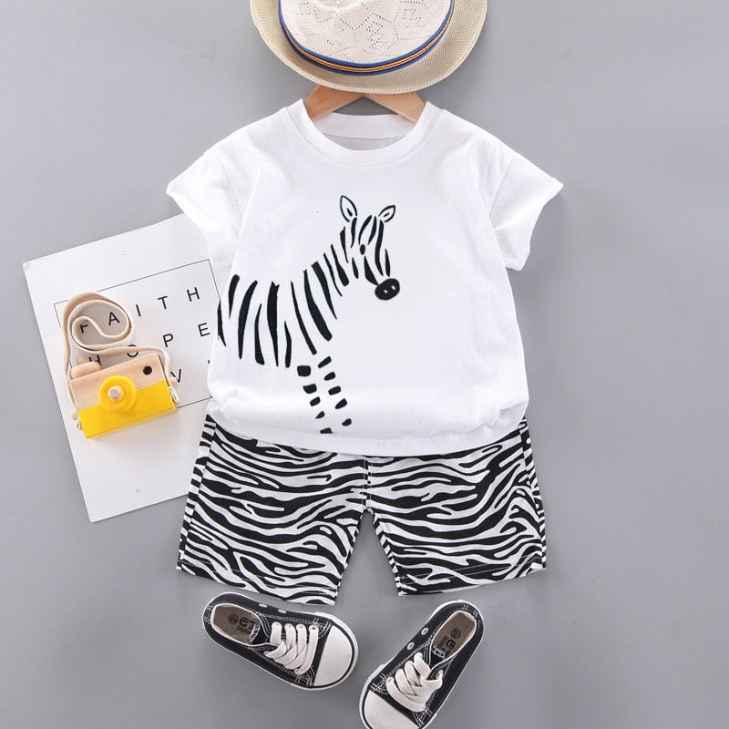 Conjunto Infantil Masculino Zebra conjunto Loja Click Certo Branco 2-3 Anos 