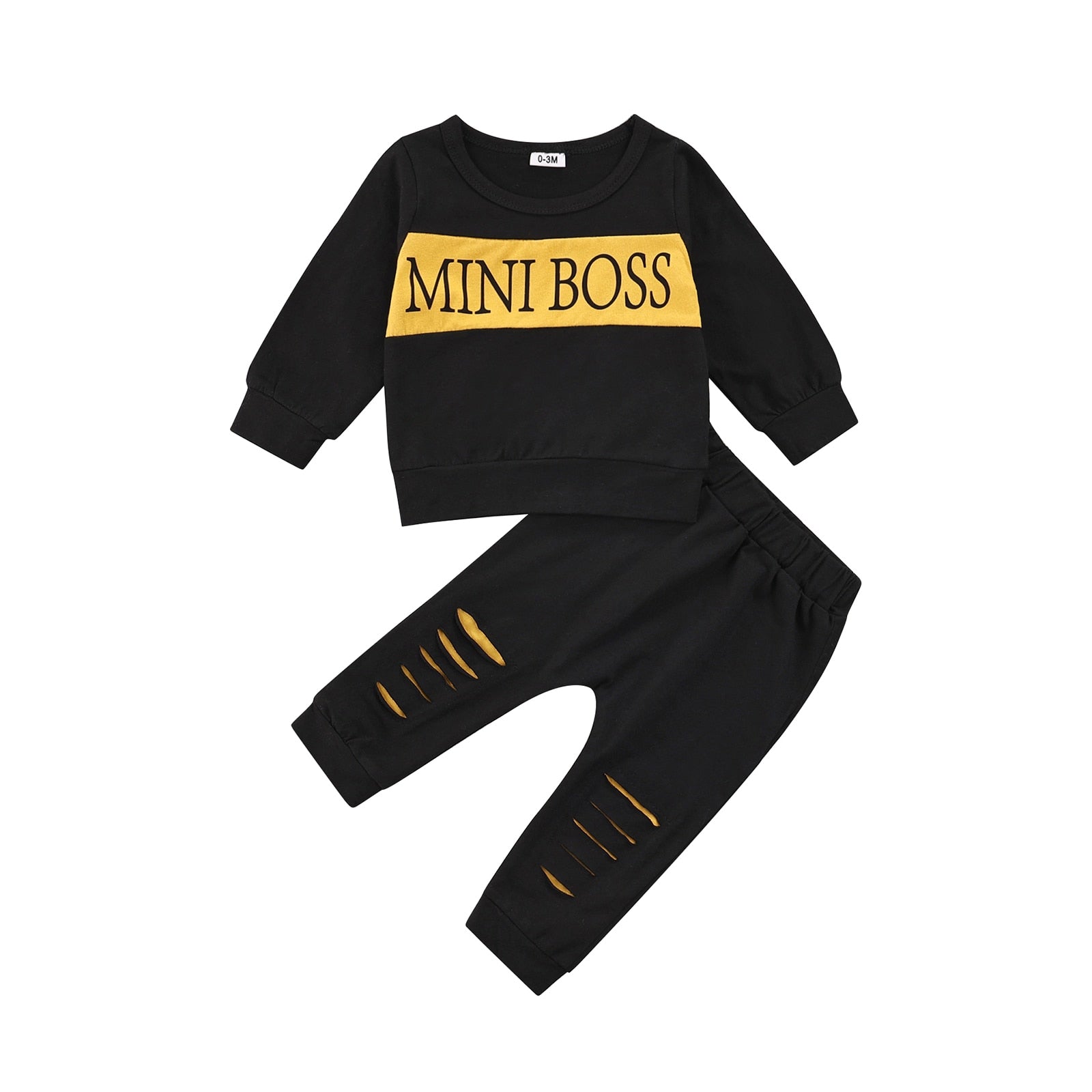 Conjunto Infantil Mini Boss Conjunto Loja Click Certo Preto 0-3 meses 