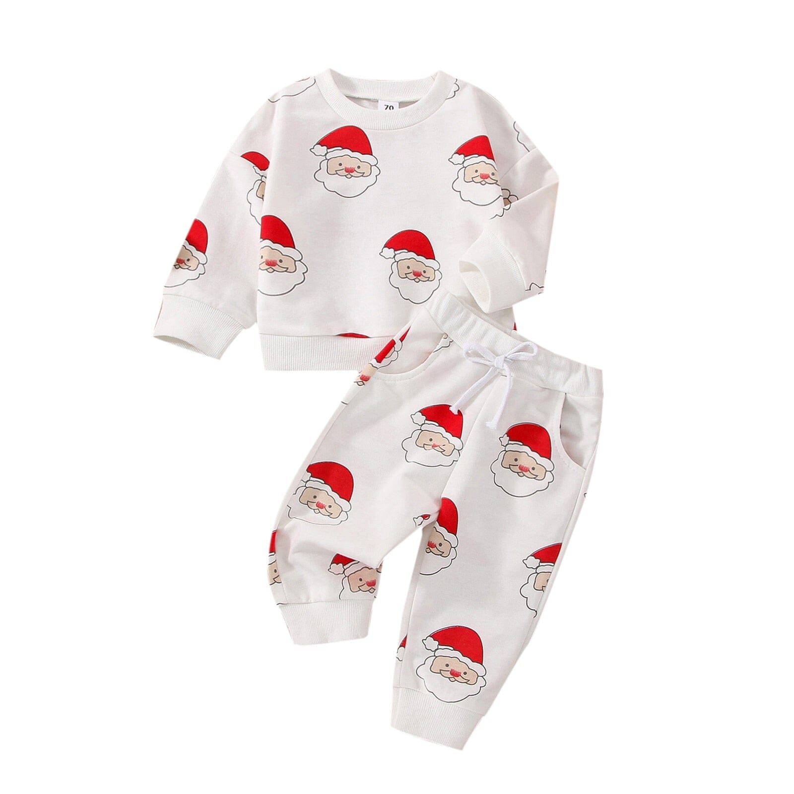 Conjunto Infantil Papai Noel 0 Loja Click Certo Branco 0-6 Meses 