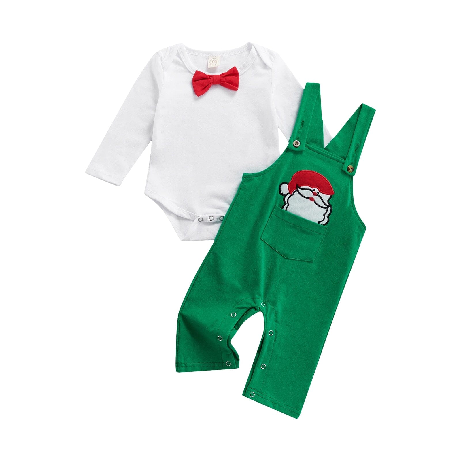 Conjunto Infantil Papai Noel 0 Loja Click Certo Verde 0-3 Meses 