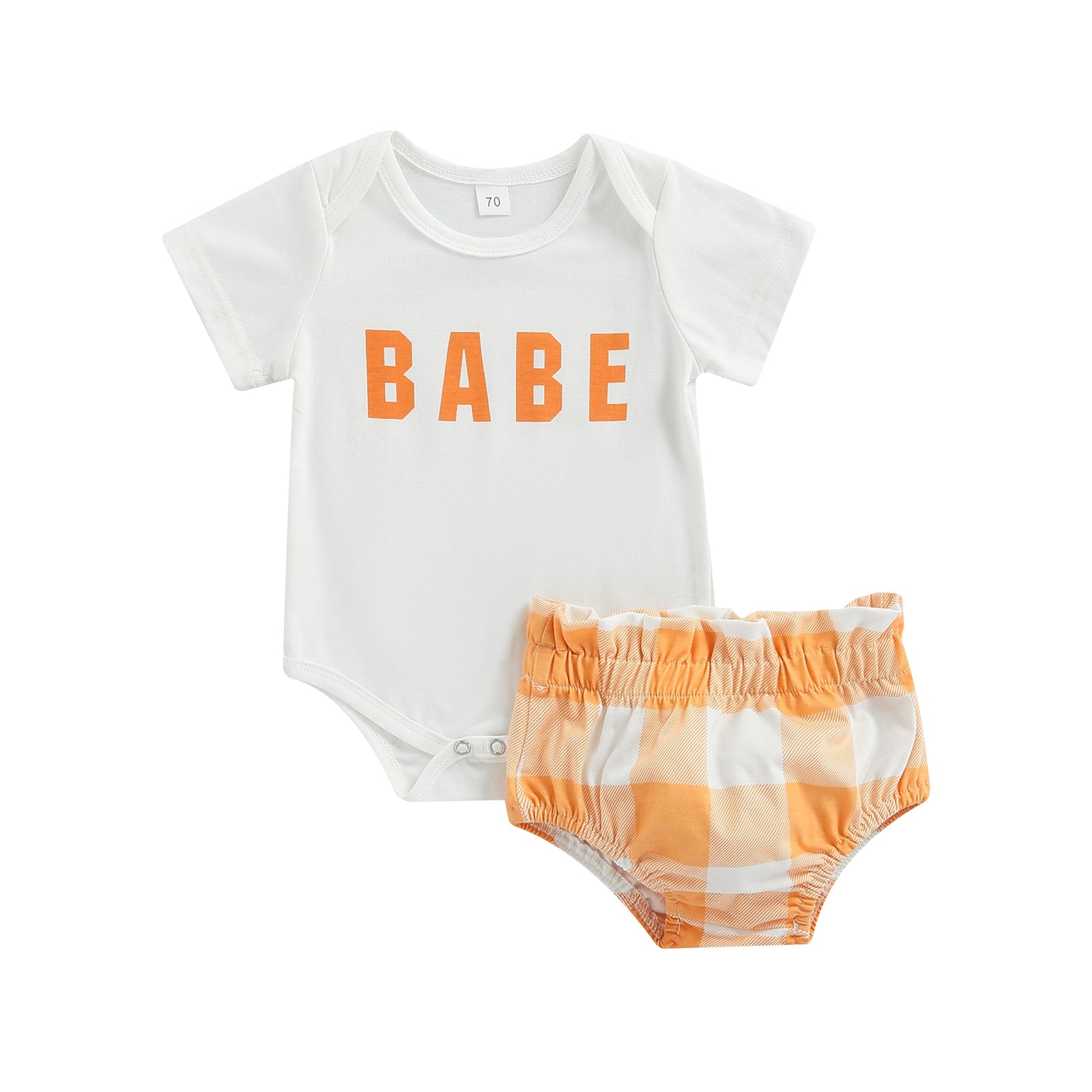 Conjunto Infantil Querida conjunto Loja Click Certo Laranja 0-3 meses 