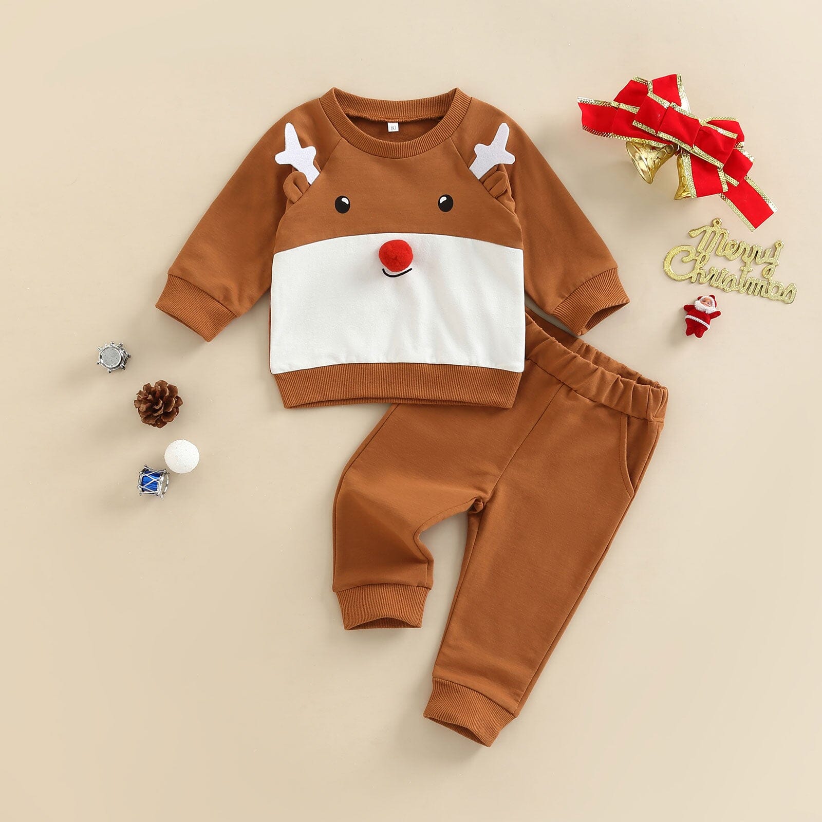 Conjunto Infantil Rena de Natal 0 Loja Click Certo 2-3 Anos 