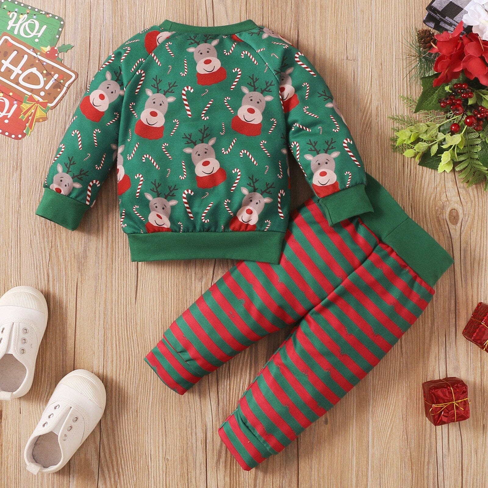 Conjunto Infantil Rena de Natal 0 Loja Click Certo 