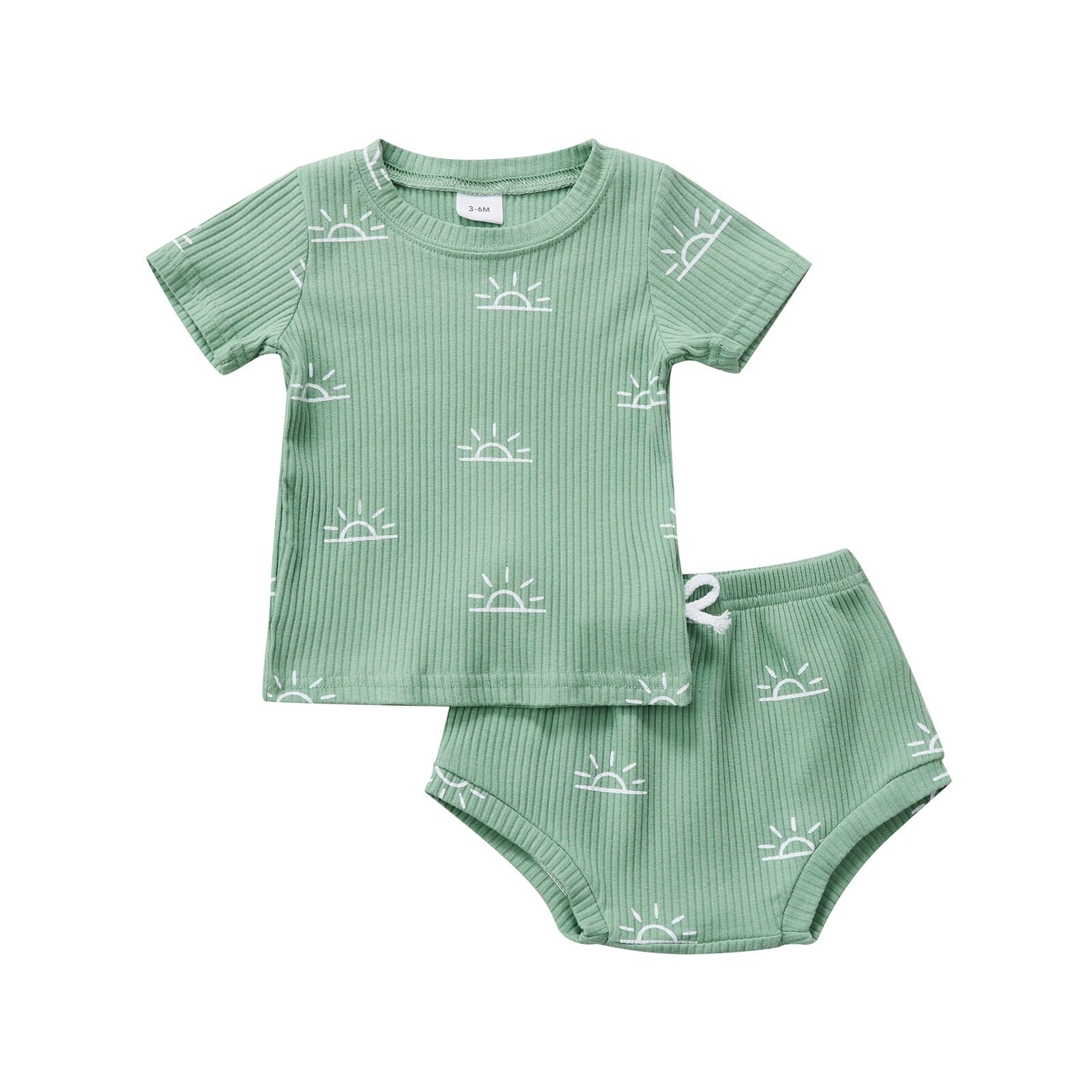 Conjunto Infantil Sol de Verão Loja Click Certo Verde 0-6 Meses 