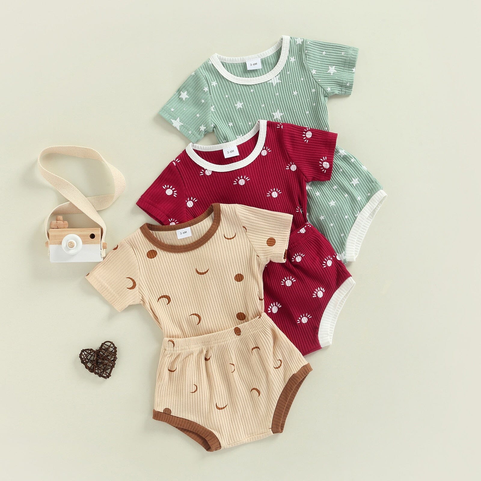 Conjunto Infantil Sol Lua Estrelas Loja Click Certo 