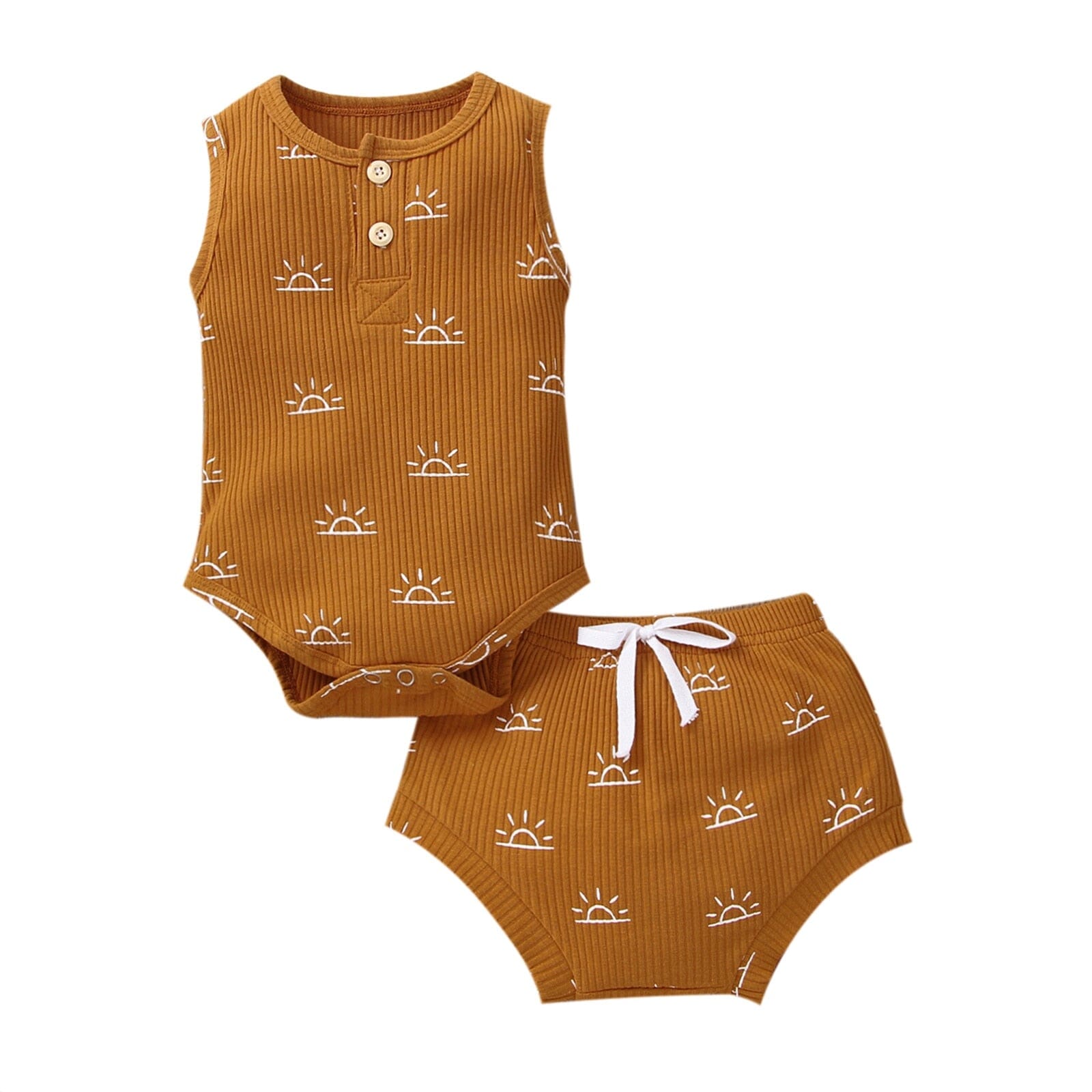 Conjunto Infantil Solzinho Loja Click Certo Marrom 0-3 Meses 