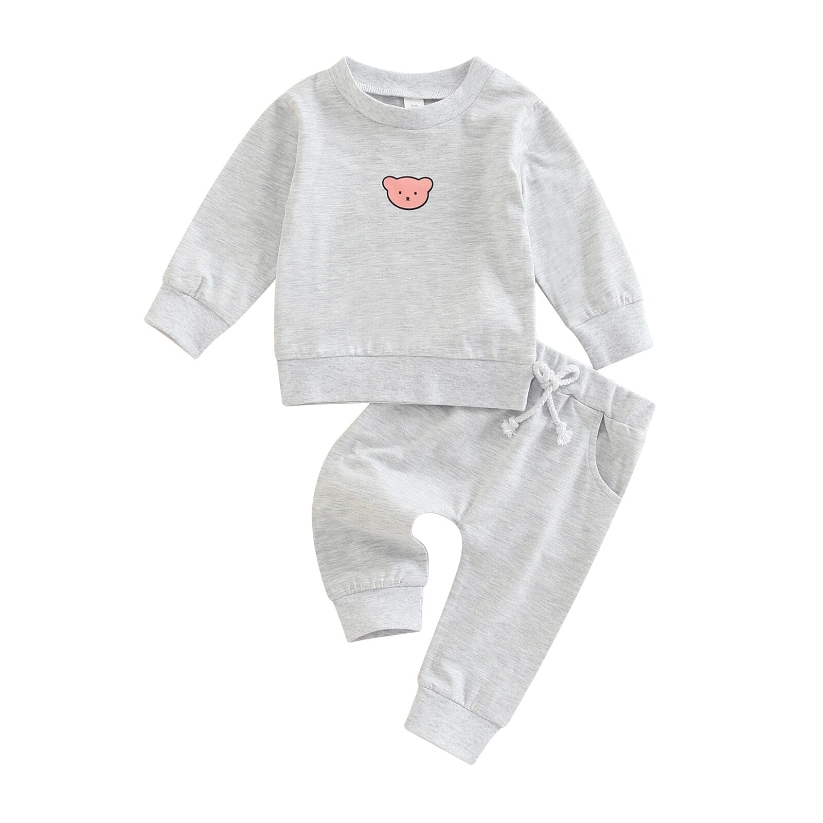 Conjunto Infantil Ursinho Baby 0 Loja Click Certo Cinza 3-6 Meses 