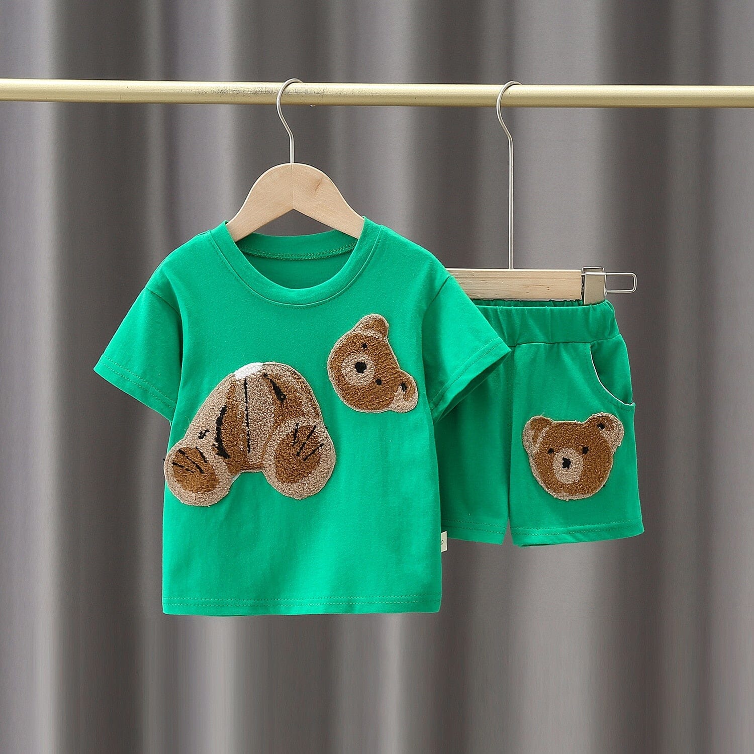 Conjunto Infantil Urso Loja Click Certo Verde 6-12 Meses 