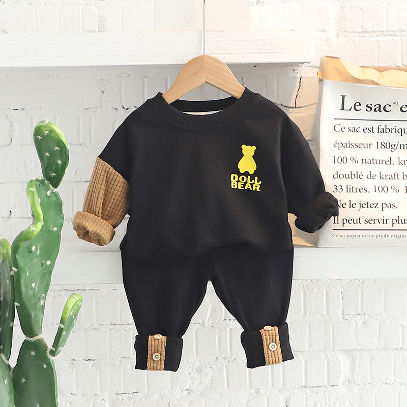 Conjunto Infantil Urso Moderno Loja Click Certo Preto 6-12 Meses 