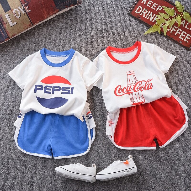 Conjunto Infantil Verão Coca e Pepsi Loja Click Certo 