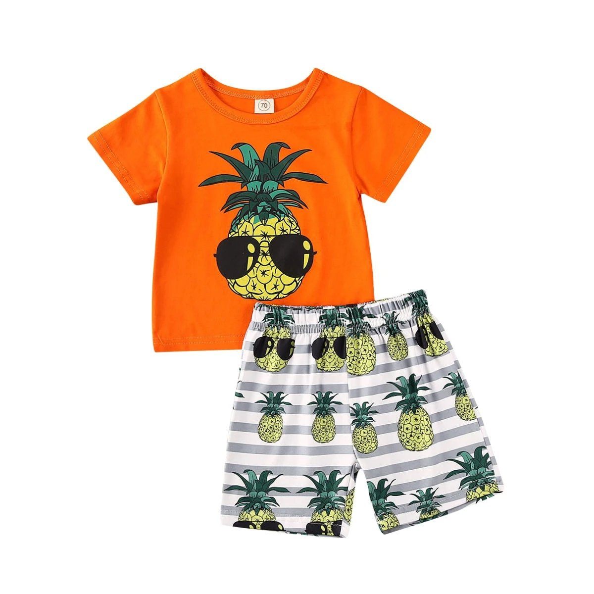 Conjunto verão Abacaxi Conjunto Loja Click Certo 2-3 Anos 