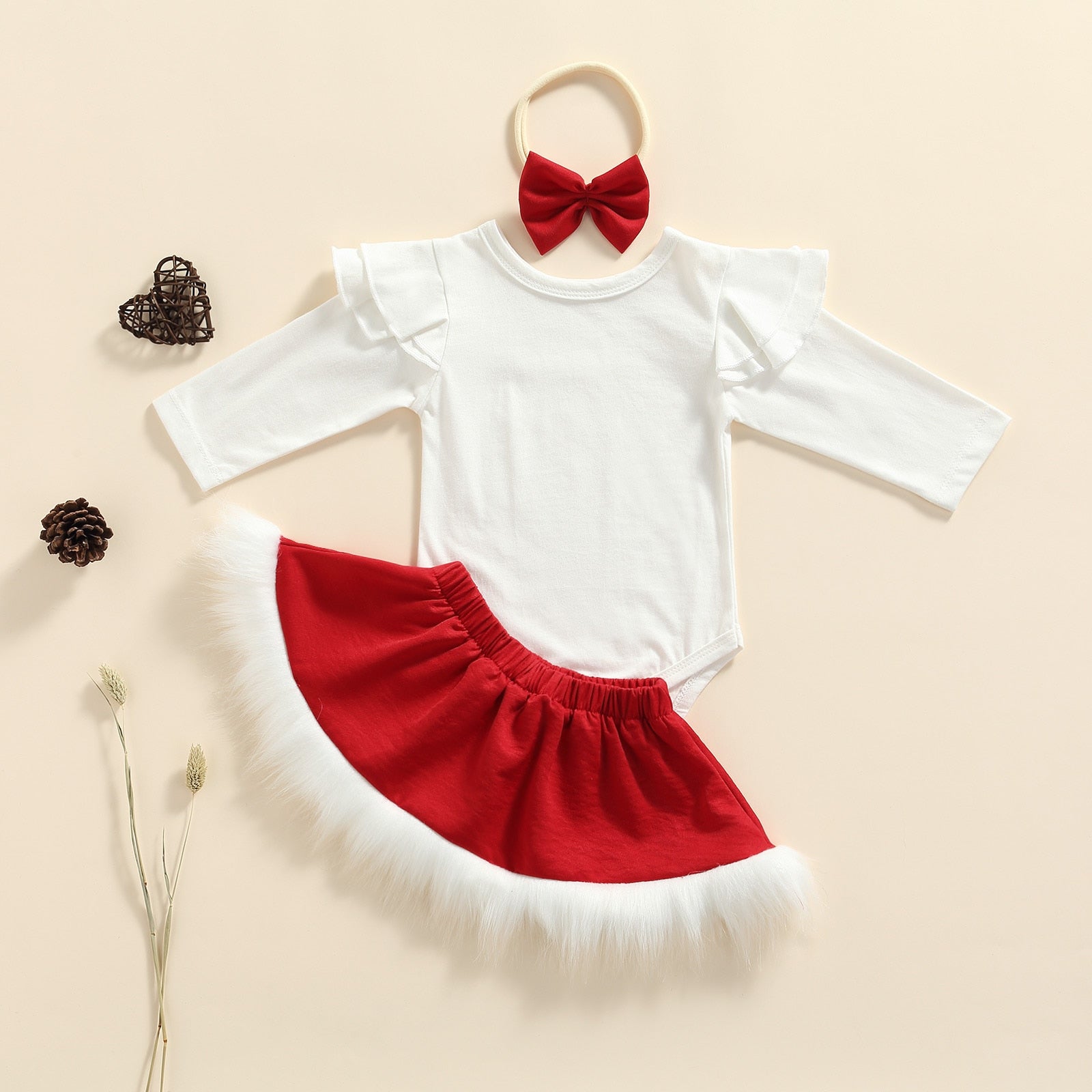 Conjunto Vermelho e Branco Conjunto Loja Click Certo 