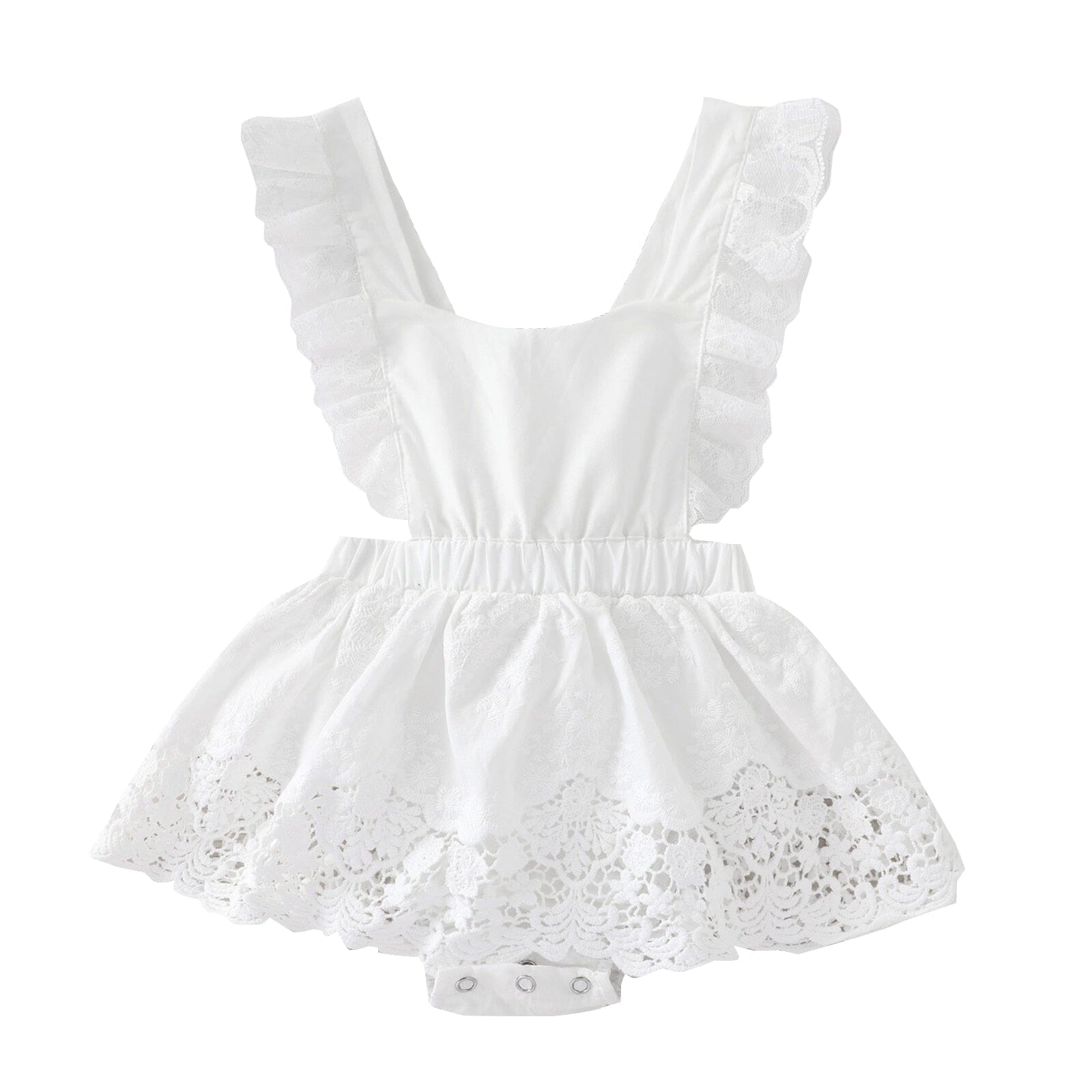 Cópia de Vestido Infantil feminino Body Renda Body Loja Click Certo 0-06 Meses 31cm 