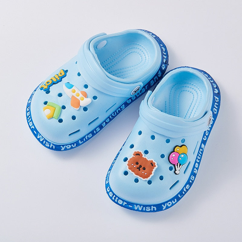 Crocks com Pins Loja Click Certo Azul Claro 19-28 Meses Palmilha 14.5cm 