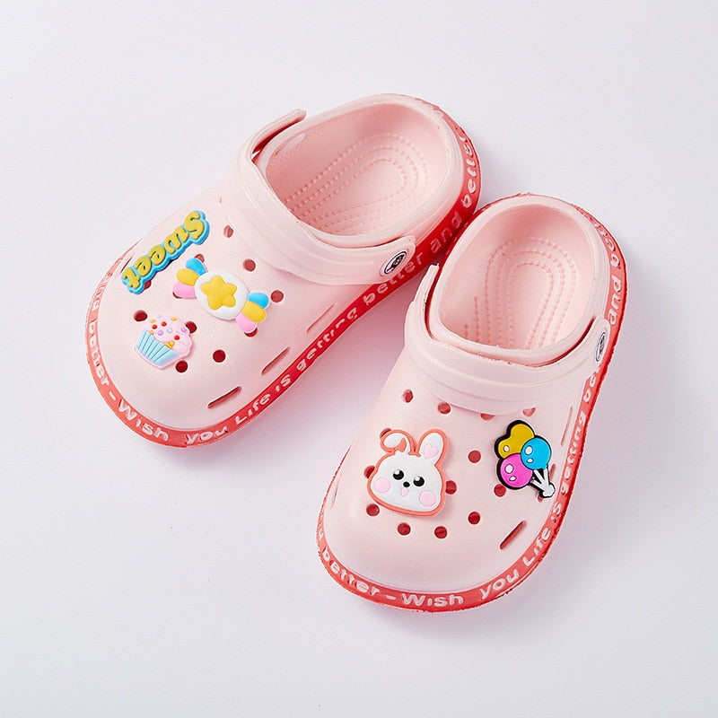 Crocks com Pins Loja Click Certo Rosa 19-28 Meses Palmilha 14.5cm 