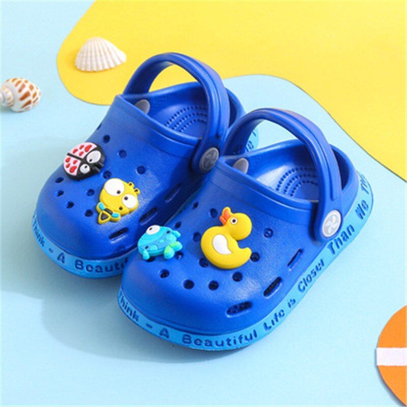 Crocks Infantil com Pins Animado Loja Click Certo Azul 6-8 Meses Palmilha 12cm 