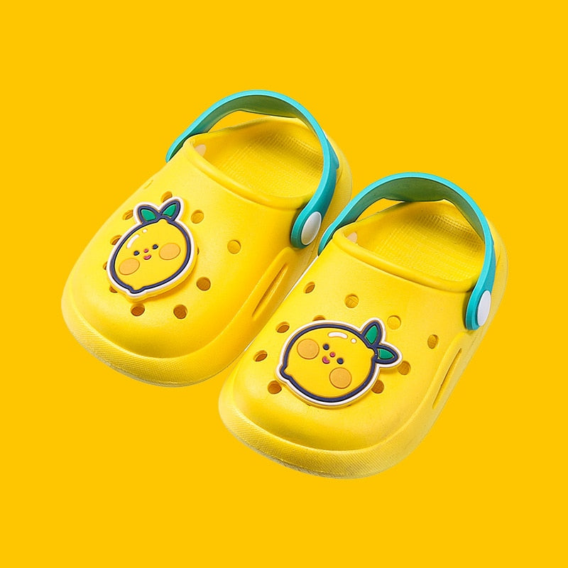 Crocks Infantil Frutinha Loja Click Certo Amarelo 6-8 Meses Palmilha 12cm 