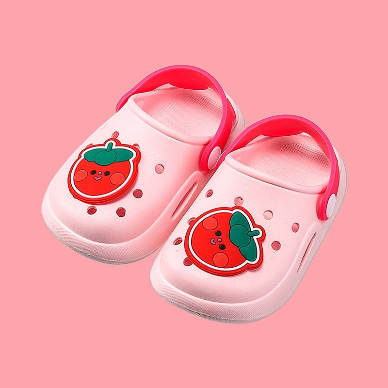 Crocks Infantil Frutinha Loja Click Certo Rosa 6-8 Meses Palmilha 12cm 