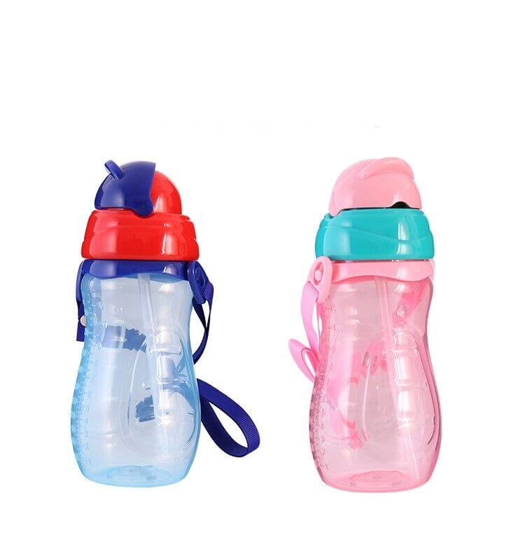 Garrafa Infantil Menina e Menino Loja Click Certo Azul 330ml 