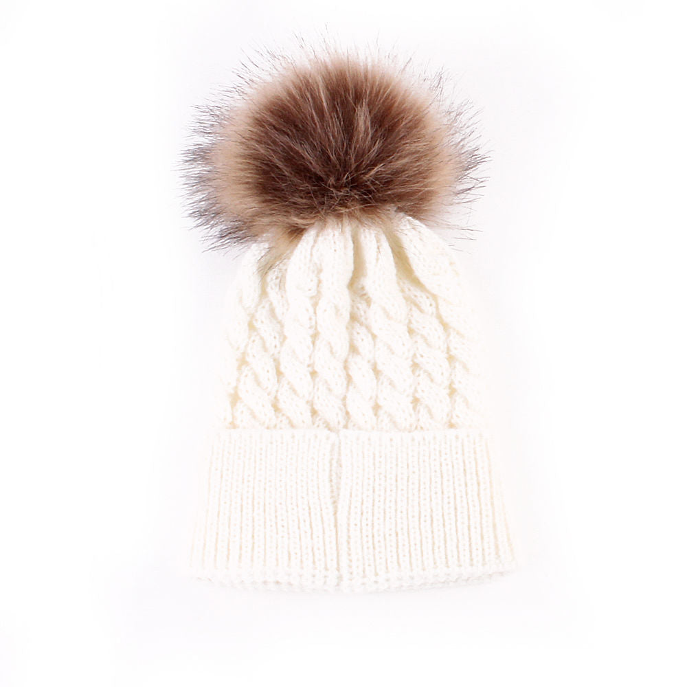 Gorro com Pompom Gorro Loja Click Certo Branco 