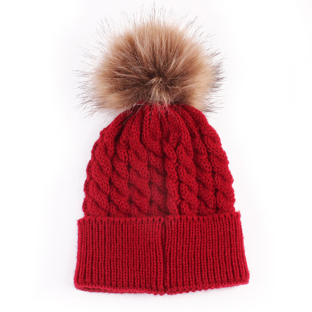 Gorro com Pompom Gorro Loja Click Certo Vermelho 