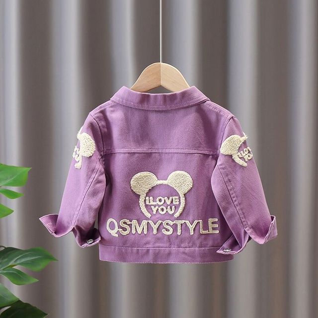 Jaqueta Infantil Feminina MK Love Jaqueta Loja Click Certo Roxo 12-18 Meses 