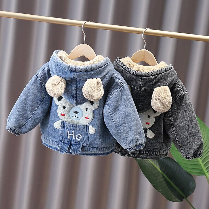 Jaqueta Infantil Jeans Orelhinhas Loja Click Certo 