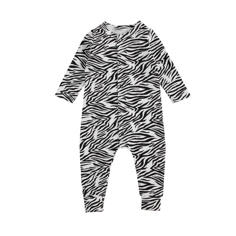 Macacão Botões Macacão Loja Click Certo Zebra 3-6 Meses 57cm 