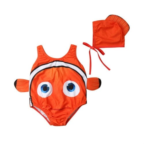 Maiô Infantil Turma do Nemo Loja Click Certo Laranja 1-2 Anos 