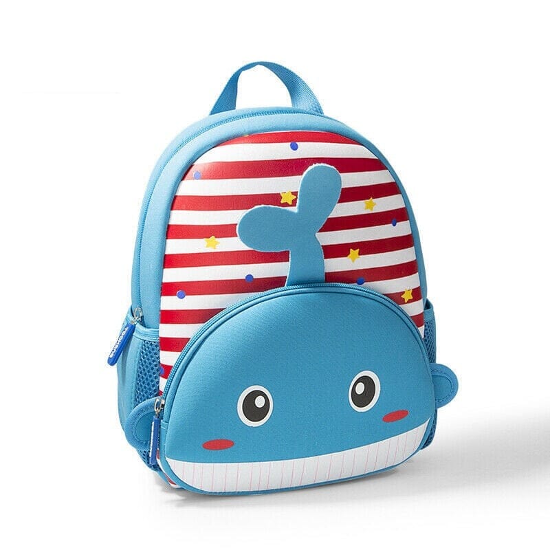 Mochila Infantil Listras e Animais Loja Click Certo 11cm-30cm Baleia 