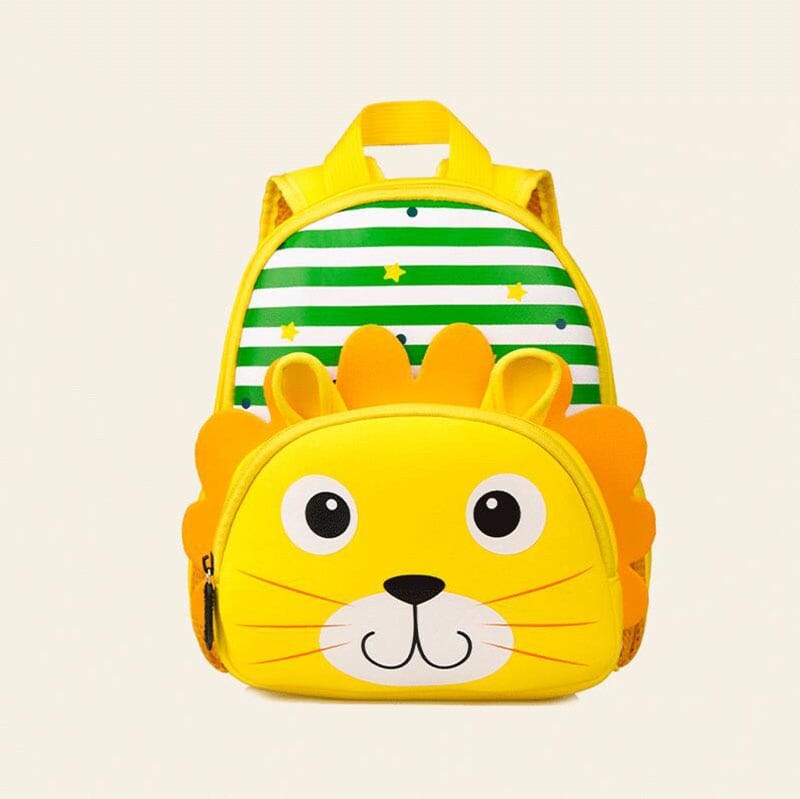 Mochila Infantil Listras e Animais Loja Click Certo 11cm-30cm Leão 