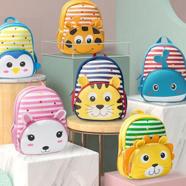 Mochila Infantil Listras e Animais Loja Click Certo 